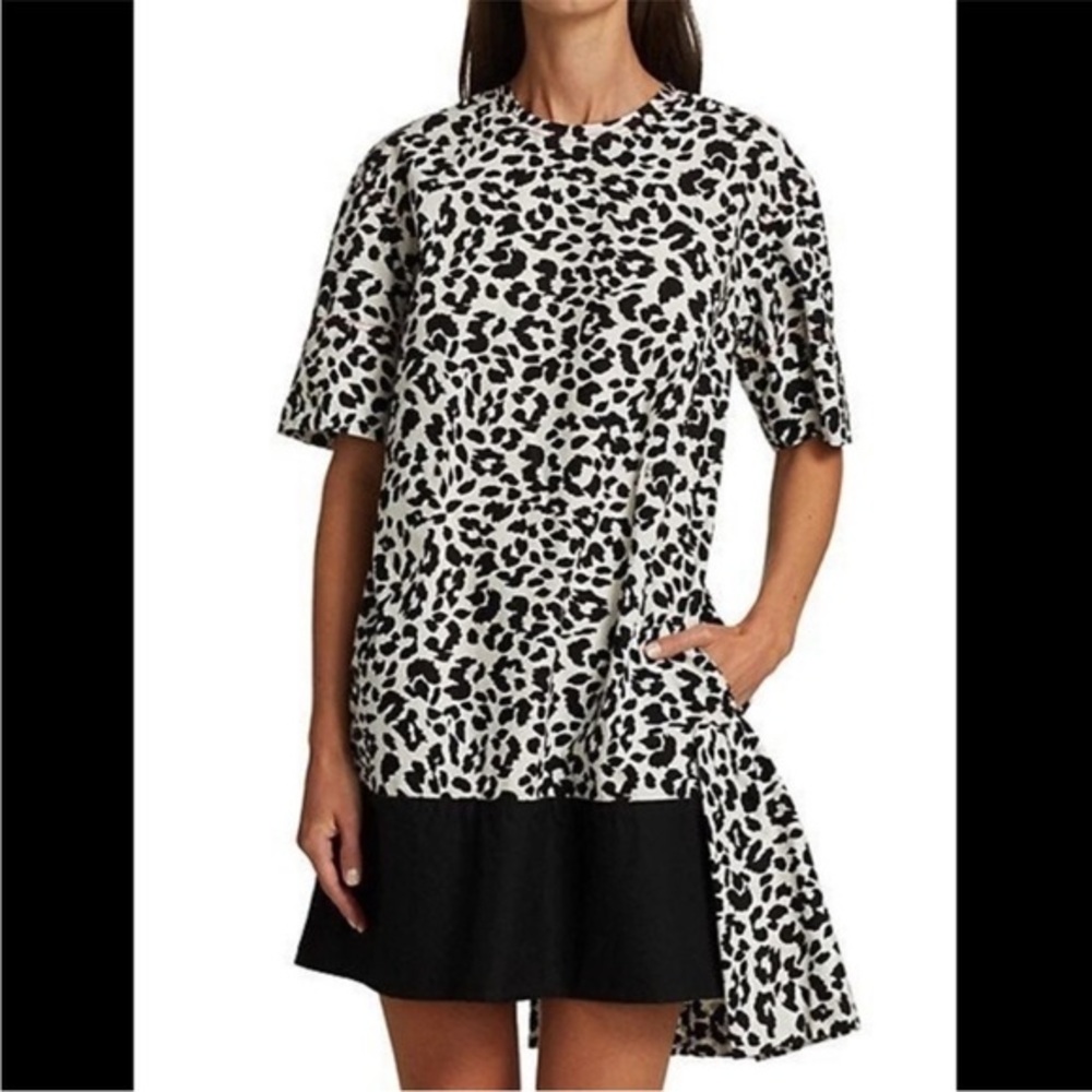 No. 21 Gilmar IT 40 (US4) NWT Black and White Animal Print Dress Ret $590